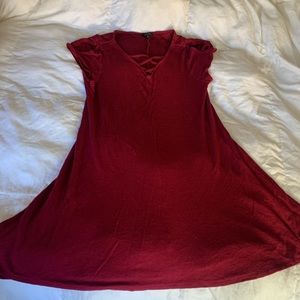 Maroon relaxed dress